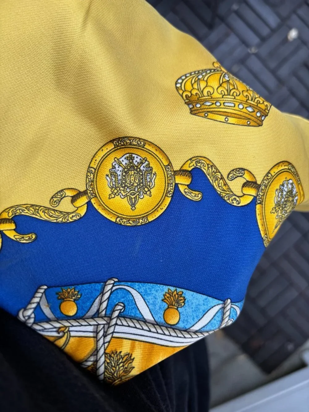 Hermes Silk Les Tambours Scarf 90
